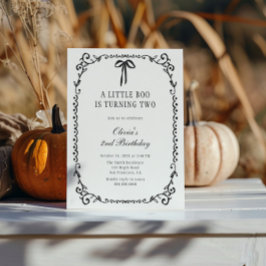 小さなブーブブラックボウハロウィーン2回目の誕生日 招待状