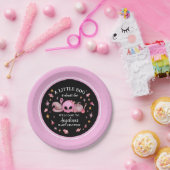 小さなブーブブラック&ピンクのハロウィーンの赤ちゃんシャワー ペーパープレート (パーティー)