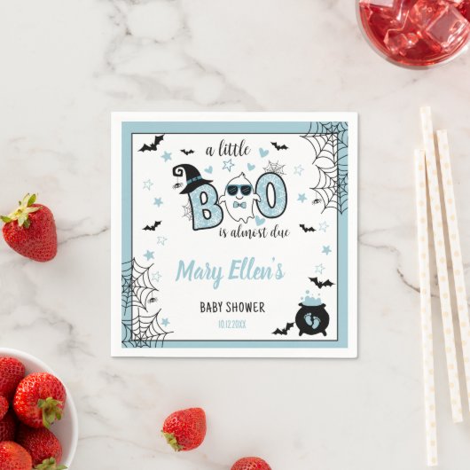 小さなブーブルーハロウィーン赤ちゃんシャワー スタンダードカクテルナプキン (インサイチュ)