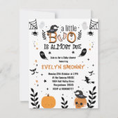 小さなブーベビー妊娠招待状 案内状 (正面)