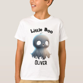 小さなブー不気味と子供のスタイルベビー幽霊 Tシャツ