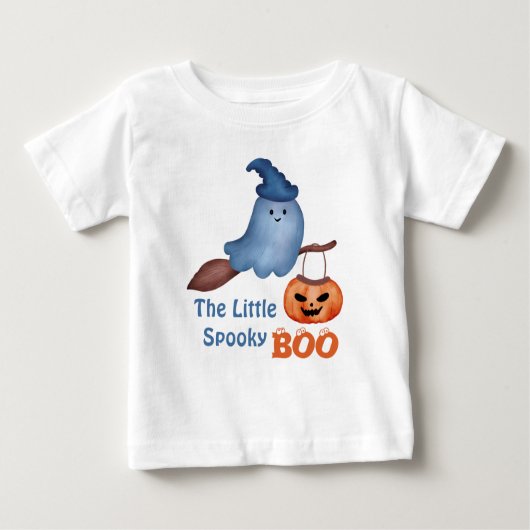 小さなブー不気味ハロウィーンの家族のマッチング ベビーTシャツ (正面)