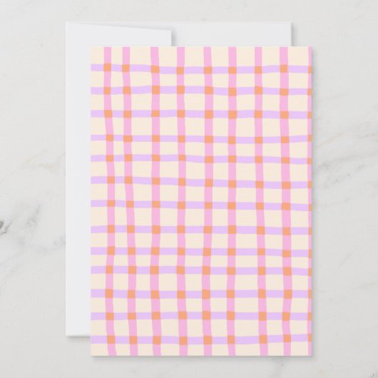 小さなブー名門私立校風のピンクの秋赤ちゃんシャワー 招待状 (裏面)