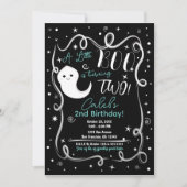 小さなブー回転2 2かわいいハロウィーン幽霊 招待状 (正面)