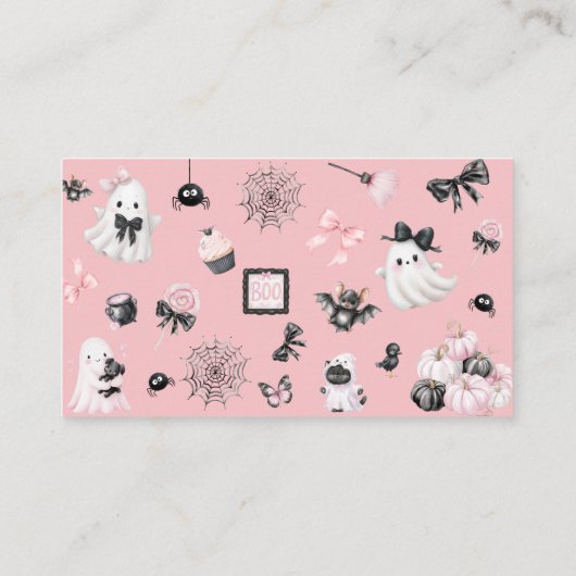 小さなブー女の子の赤ちゃんシャワーおむつラッフル エンクロージャーカード (裏面)