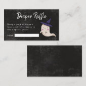 小さなブー女の子の赤ちゃんシャワーおむつラッフル エンクロージャーカード (正面/裏面)