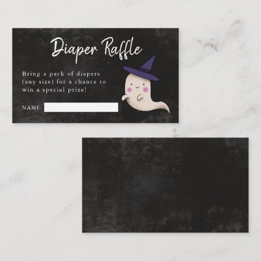 小さなブー女の子の赤ちゃんシャワーおむつラッフル エンクロージャーカード (正面/裏面)