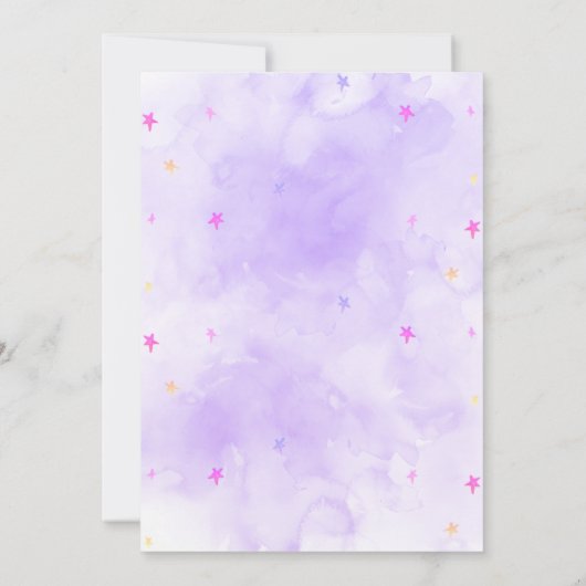 小さなブー女の子ハロウィーンの赤ちゃんシャワー 招待状 (裏面)