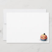 小さなブー子犬とかぼちゃの秋赤ちゃんシャワー 招待状 (裏面)