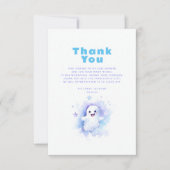 小さなブー幽霊かわいいハロウィーンありがとう サンキューカード (正面)