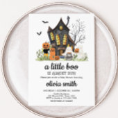 小さなブー幽霊のよく出るハロウィーンの赤ちゃんシャワー 招待状