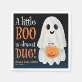 小さなブー幽霊カボチャHalloweenベビーシャワー スタンダードカクテルナプキン (正面)