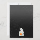 小さなブー幽霊カボチャHalloweenベビーシャワー 招待状 (裏面)