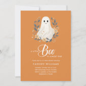 小さなブー幽霊ハロウィーンベイビーシャワー 招待状 (正面)