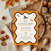 小さなブー幽霊ハロウィーン秋ベビーシャワー 招待状