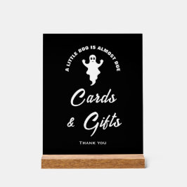 小さなブー幽霊赤ちゃんシャワーカード&ギフトサイン アクリルサイン