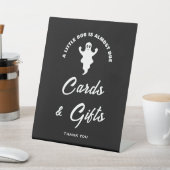 小さなブー幽霊赤ちゃんシャワーカード&ギフトサイン 台座サイン (インサイチュ)