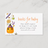 小さなブー幽霊&カボチャの本ベビー エンクロージャーカード (正面)