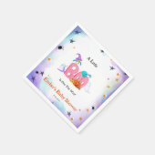 小さなブー幽霊、フクロウのハロウィーンの赤ちゃんシャワー スタンダードカクテルナプキン (角)