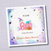 小さなブー幽霊、フクロウのハロウィーンの赤ちゃんシャワー スタンダードカクテルナプキン