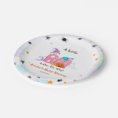 小さなブー幽霊、フクロウのハロウィーンの赤ちゃんシャワー ペーパープレート (アングル)