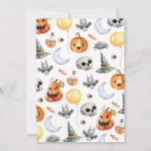 小さなブー怖いハロウィーンの赤ちゃんシャワー 招待状 (裏面)