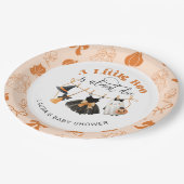 小さなブー物干しライン弓オレンジベイビーシャワー ペーパープレート (アングル)