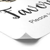 小さなブー物干しライン赤ちゃんシャワーの好意サイン ポスター (角)