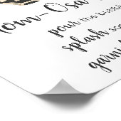 小さなブー物干しライン赤ちゃんシャワーMomOsaバーサイン ポスター (角)