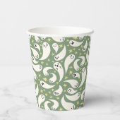小さなブー緑のパターン赤ちゃんシャワー 紙コップ (裏面)