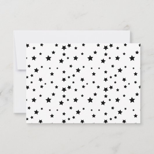 小さなブー赤ちゃんシャワーおむつラッフルカード 招待状 (裏面)