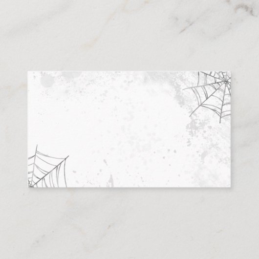 小さなブー赤ちゃんシャワーおむつラッフル 名刺 (裏面)