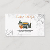 小さなブー赤ちゃんシャワーおむつラッフル 名刺 (正面)