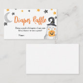 小さなブー赤ちゃんシャワーおむつラッフル 名刺 (正面/裏面)