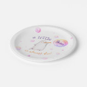 小さなブー赤ちゃんシャワーの水色 ペーパープレート (アングル)