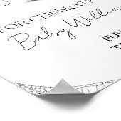 小さなブー赤ちゃんシャワーハロウィーンを引き立てる ポスター (角)