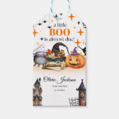 小さなブー赤ちゃんシャワーベビーシャワー招待状 ギフトタグ (正面)