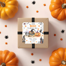 小さなブー赤ちゃんシャワーベビーシャワー招待状 スクエアシール