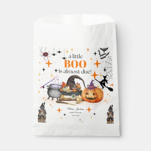 小さなブー赤ちゃんシャワーベビーシャワー招待状 フェイバーバッグ (正面)