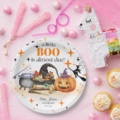 小さなブー赤ちゃんシャワーベビーシャワー招待状 ペーパープレート (パーティー)