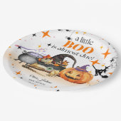 小さなブー赤ちゃんシャワーベビーシャワー招待状 ペーパープレート (アングル)