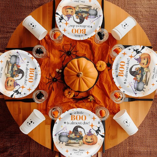 小さなブー赤ちゃんシャワーベビーシャワー招待状 ペーパープレート