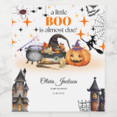 小さなブー赤ちゃんシャワーベビーシャワー招待状 ワインラベル (シングルラベル)