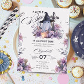 小さなブー赤ちゃんシャワー招待ハロウィンパープル 招待状