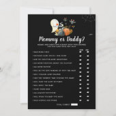 小さなブー赤ちゃんシャワー |ママまたはパパのゲーム 招待状 (正面)