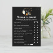 小さなブー赤ちゃんシャワー |ママまたはパパのゲーム 招待状 (スタンド正面)