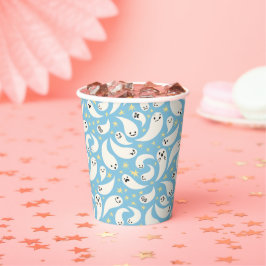 小さなブー青パターン赤ちゃんシャワー 紙コップ