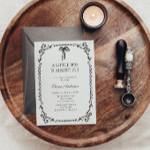 小さなブー黒い弓フレームハロウィーン赤ちゃんシャワー 招待状