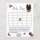 小さなブー黒猫の赤ちゃんシャワーゲーム紙 (正面)