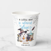 小さなブー！かわいいハロウィーンの赤ちゃんシャワー 紙コップ (裏面)